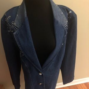 City Girl Sport Blue Jean Suit Jacket &Skirt